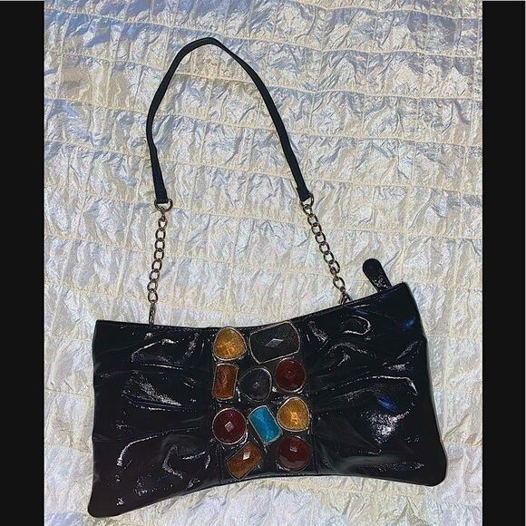 Jessica mcclintock large stone embellished clutch - Picture 1 of 13